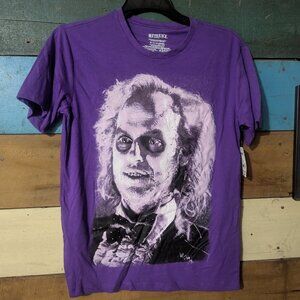Beetlejuice Tshirt Purple Wedding Scene Horror Comedy Fan Merch Mens  F